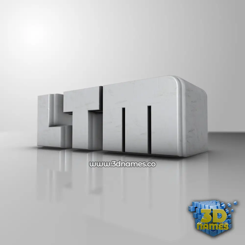 ltm in White Metro style - 3D name wallpaper