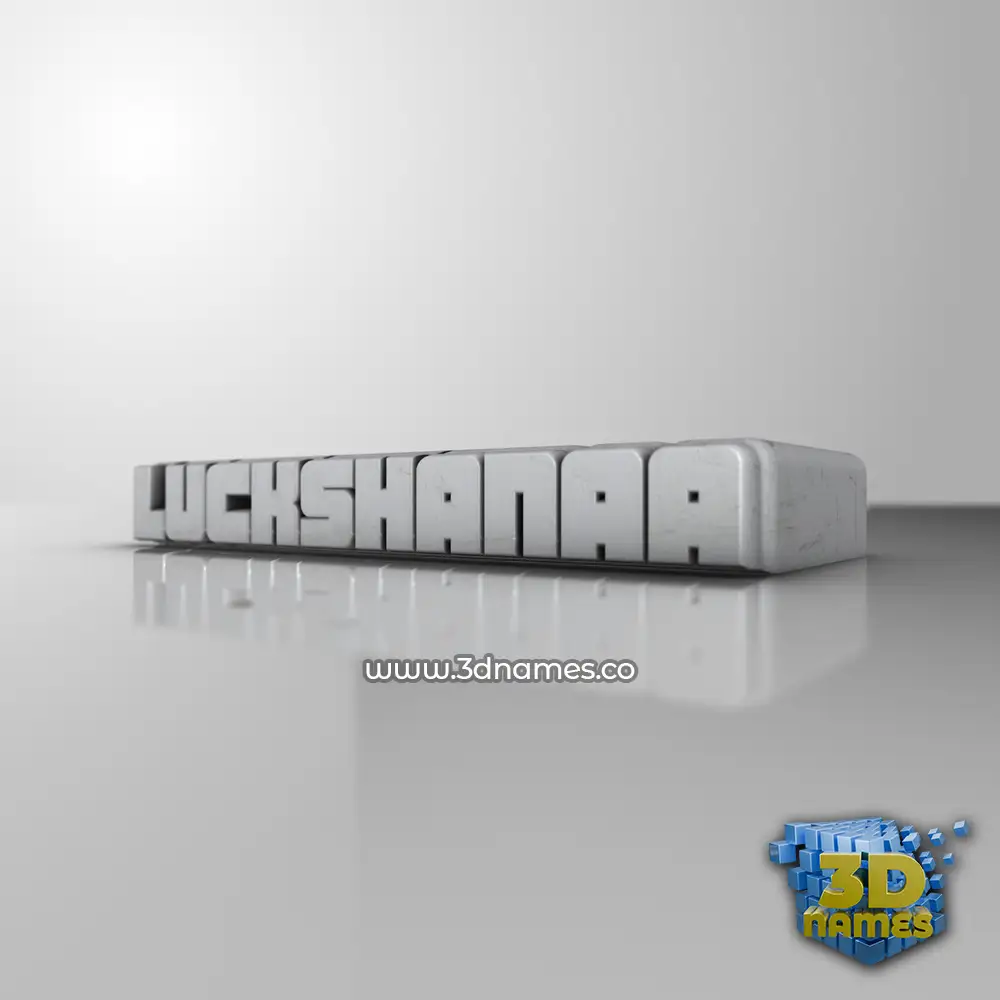luckshanaa in White Metro style - 3D name wallpaper