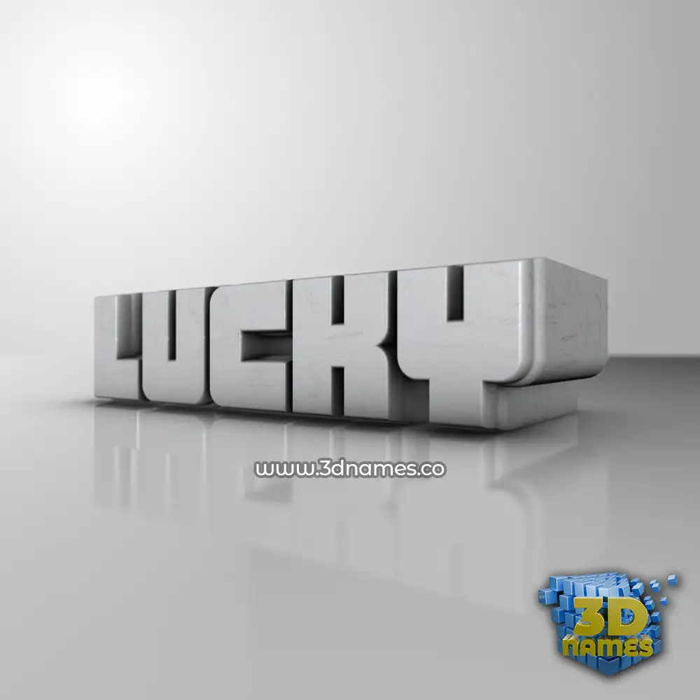 lucky in White Metro style - 3D name wallpaper