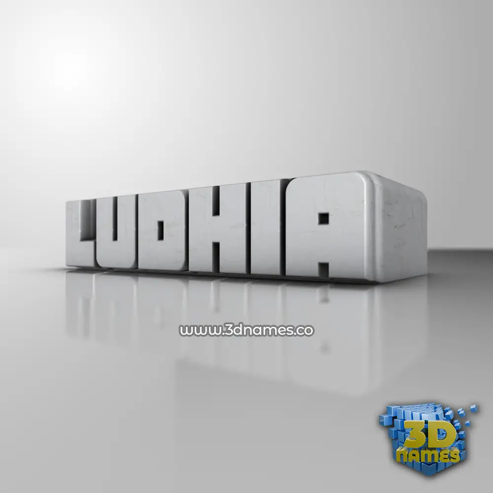ludhia in White Metro style - 3D name wallpaper