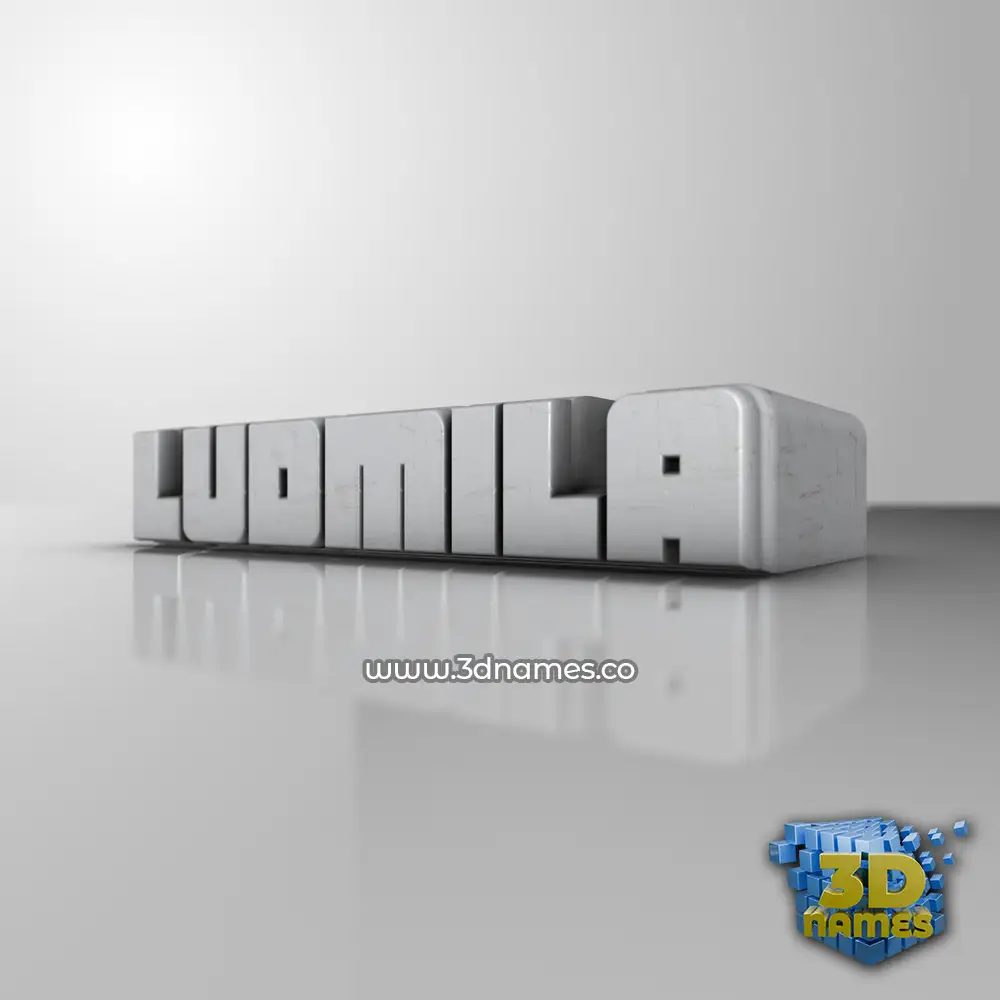 ludmila in White Metro style - 3D name wallpaper