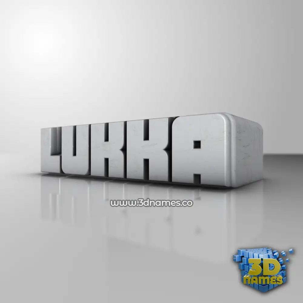 lukka in White Metro style - 3D name wallpaper