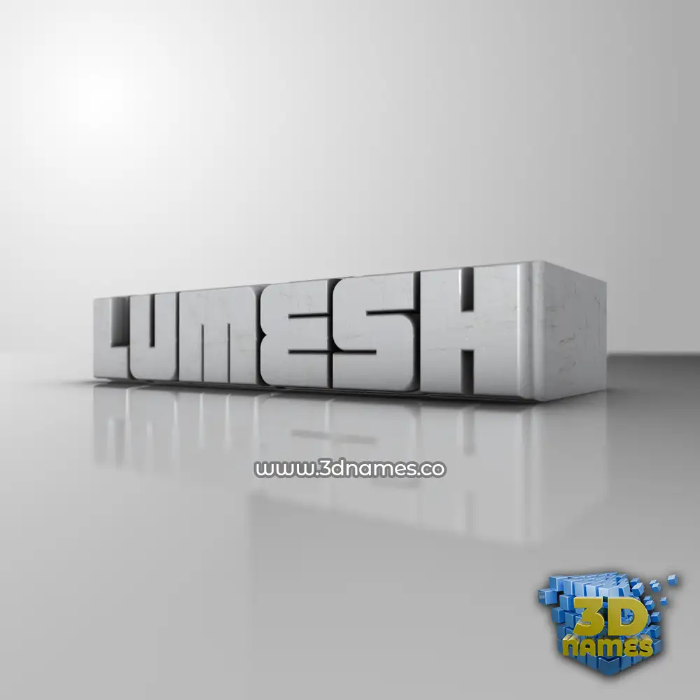 lumesh in White Metro style - 3D name wallpaper