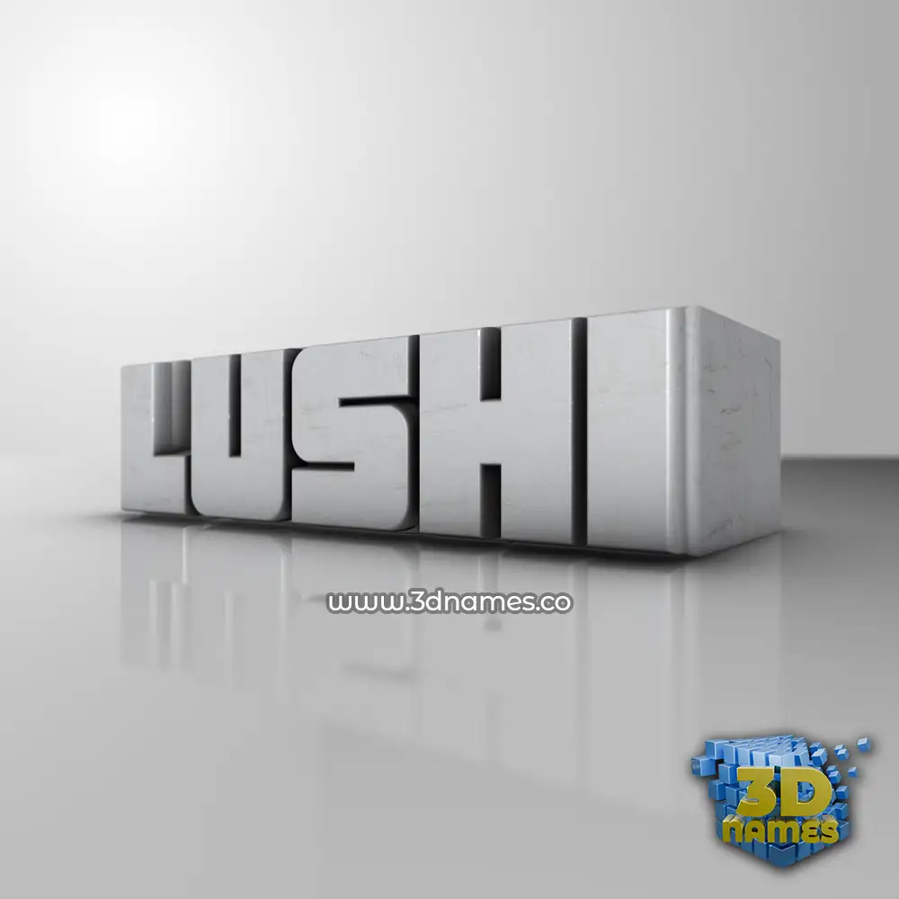 lushi in White Metro style - 3D name wallpaper