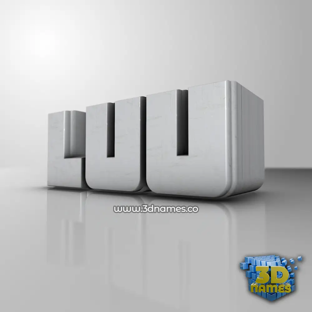 luu in White Metro style - 3D name wallpaper