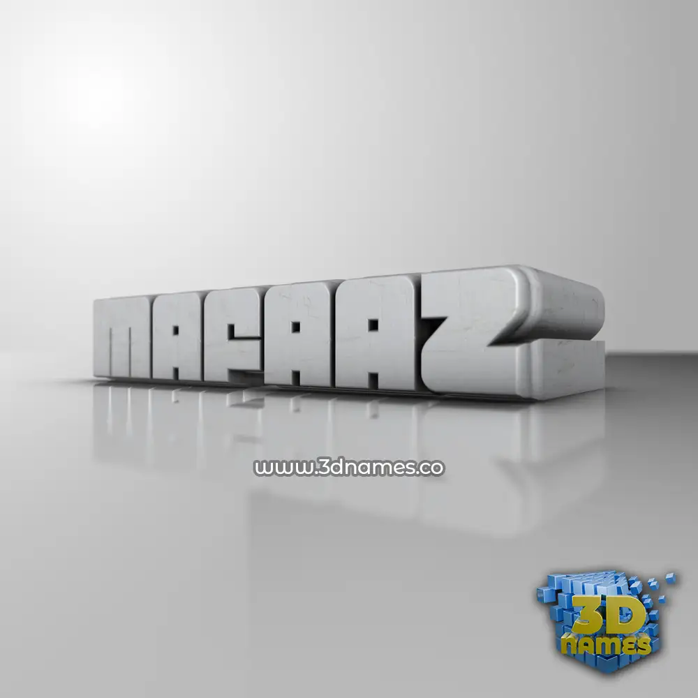 mafaaz in White Metro style - 3D name wallpaper
