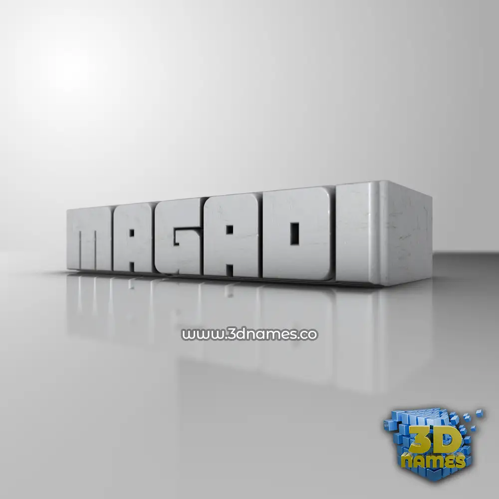 magadi in White Metro style - 3D name wallpaper