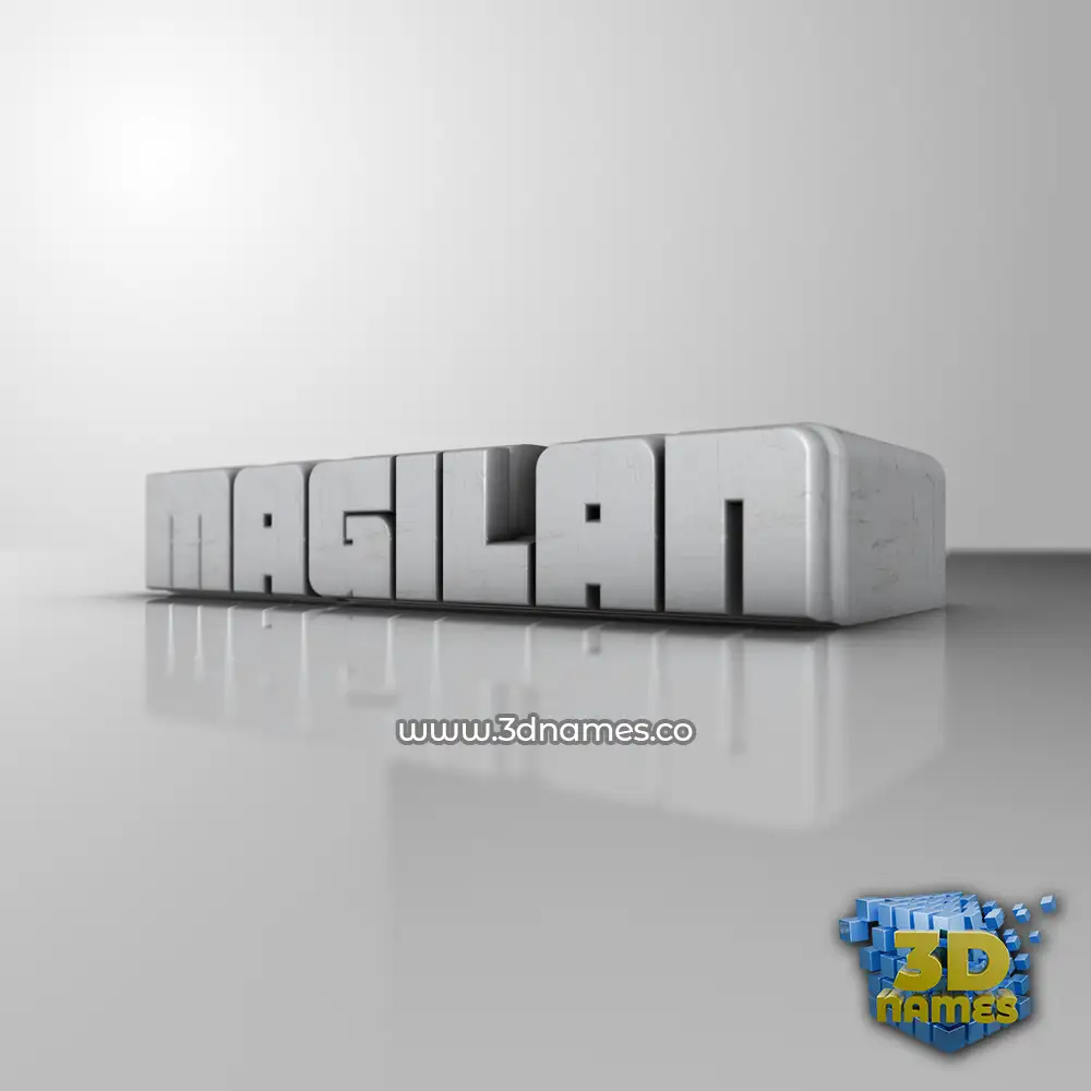 magilan in White Metro style - 3D name wallpaper