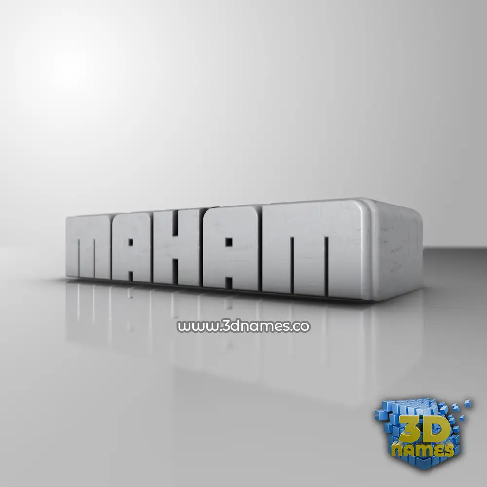 maham in White Metro style - 3D name wallpaper