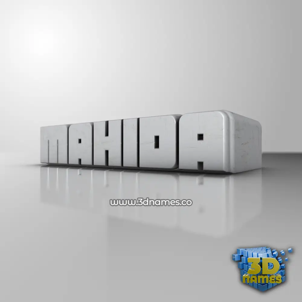 mahida in White Metro style - 3D name wallpaper