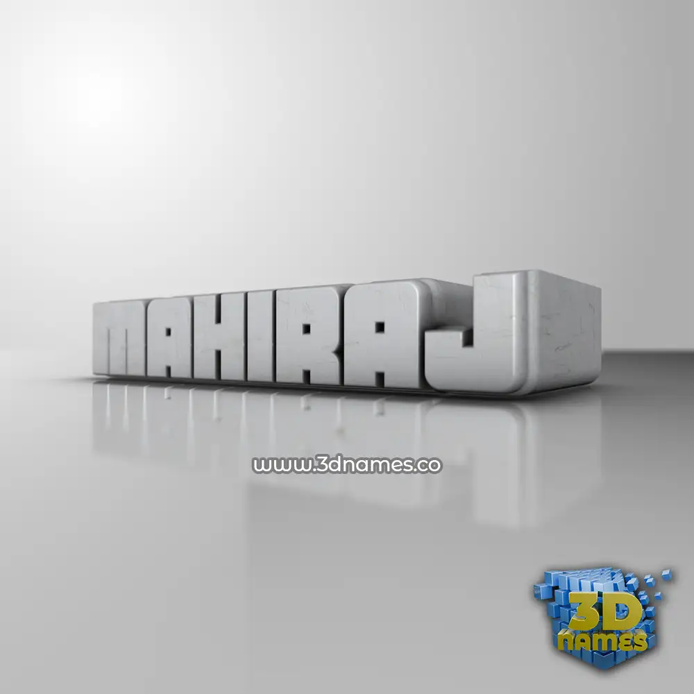 mahiraj in White Metro style - 3D name wallpaper
