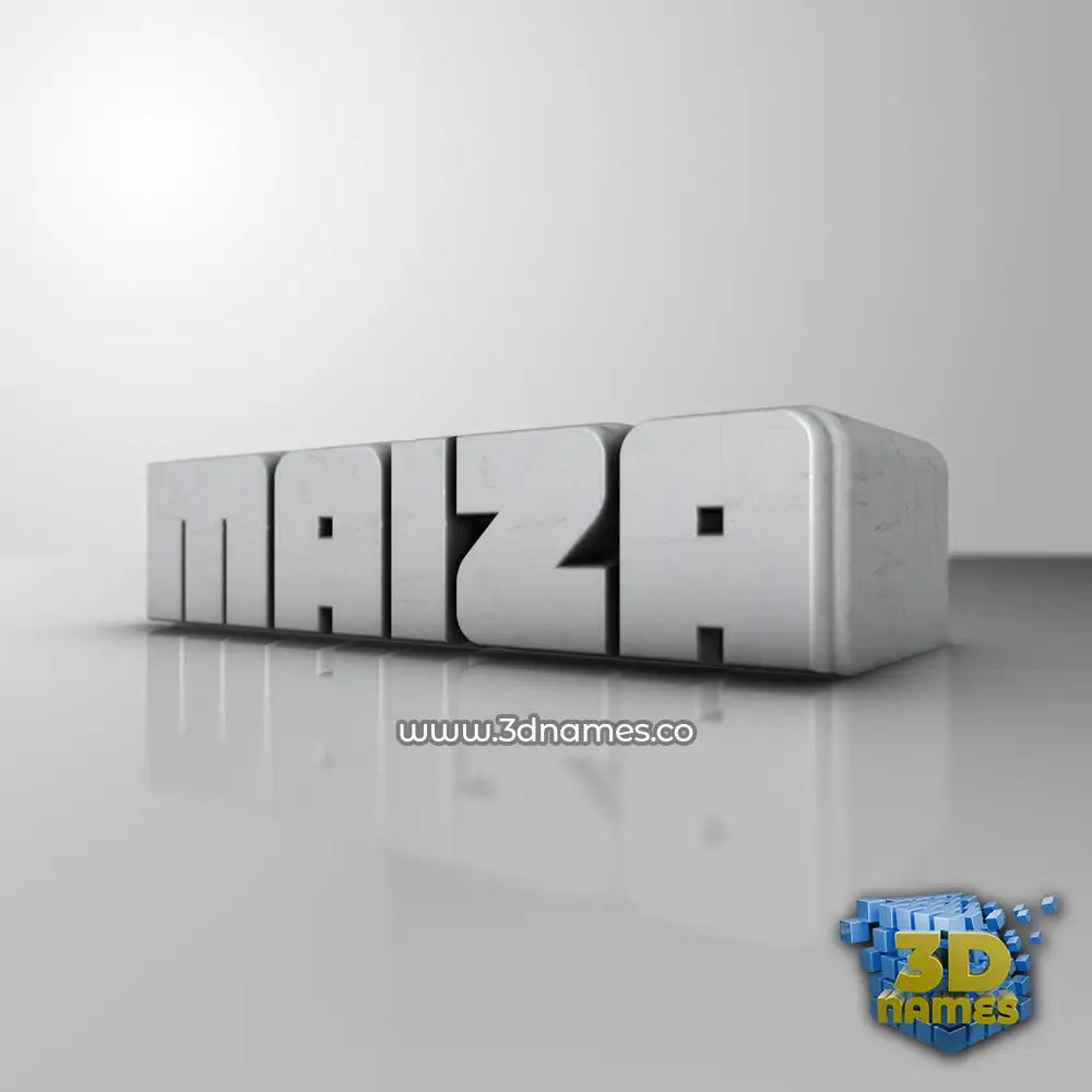 maiza in White Metro style - 3D name wallpaper