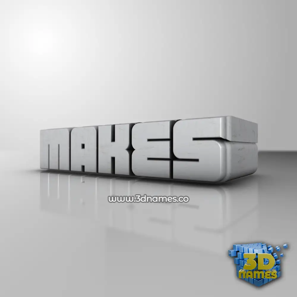 makes in White Metro style - 3D name wallpaper