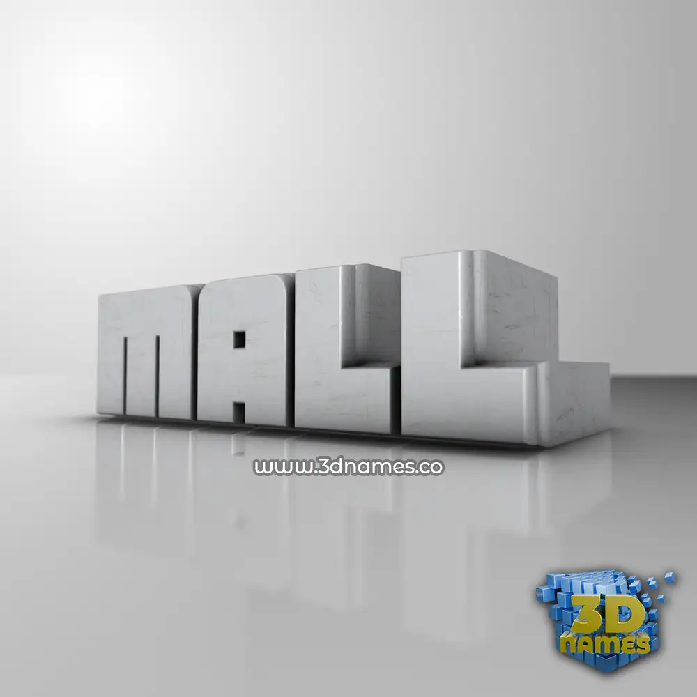 mall in White Metro style - 3D name wallpaper