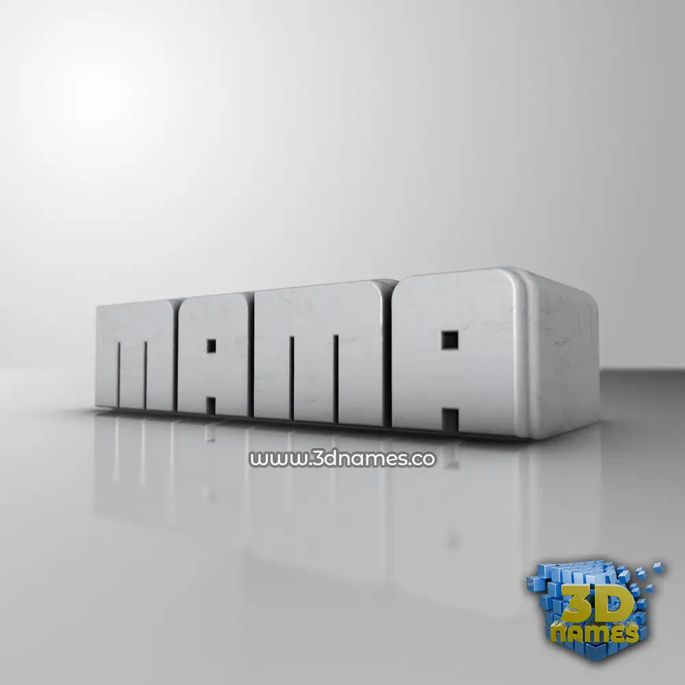 mama in White Metro style - 3D name wallpaper