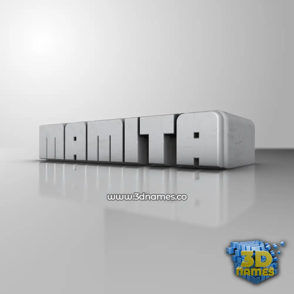 mamita in White Metro style - 3D name wallpaper