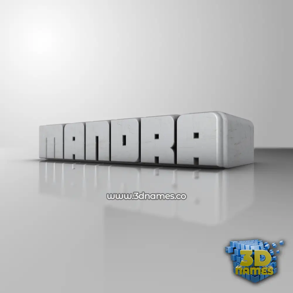 mandra in White Metro style - 3D name wallpaper
