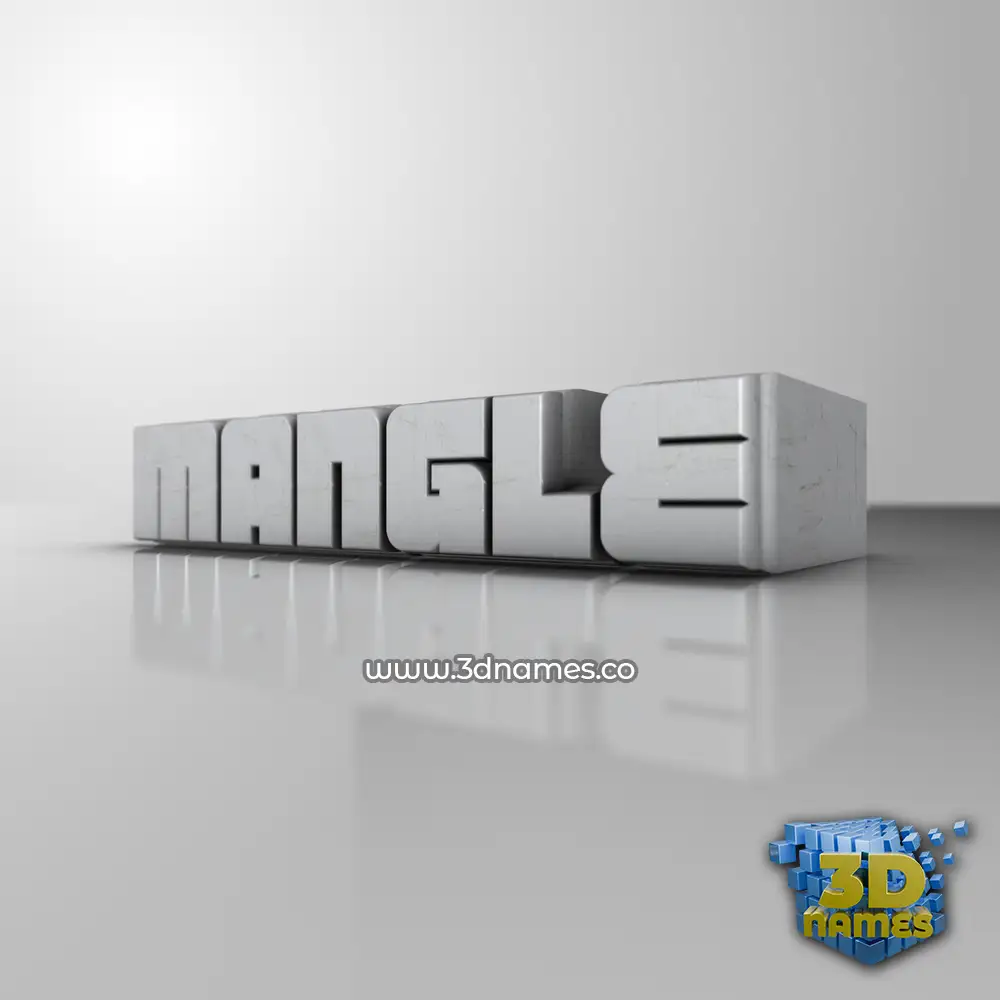 mangle in White Metro style - 3D name wallpaper