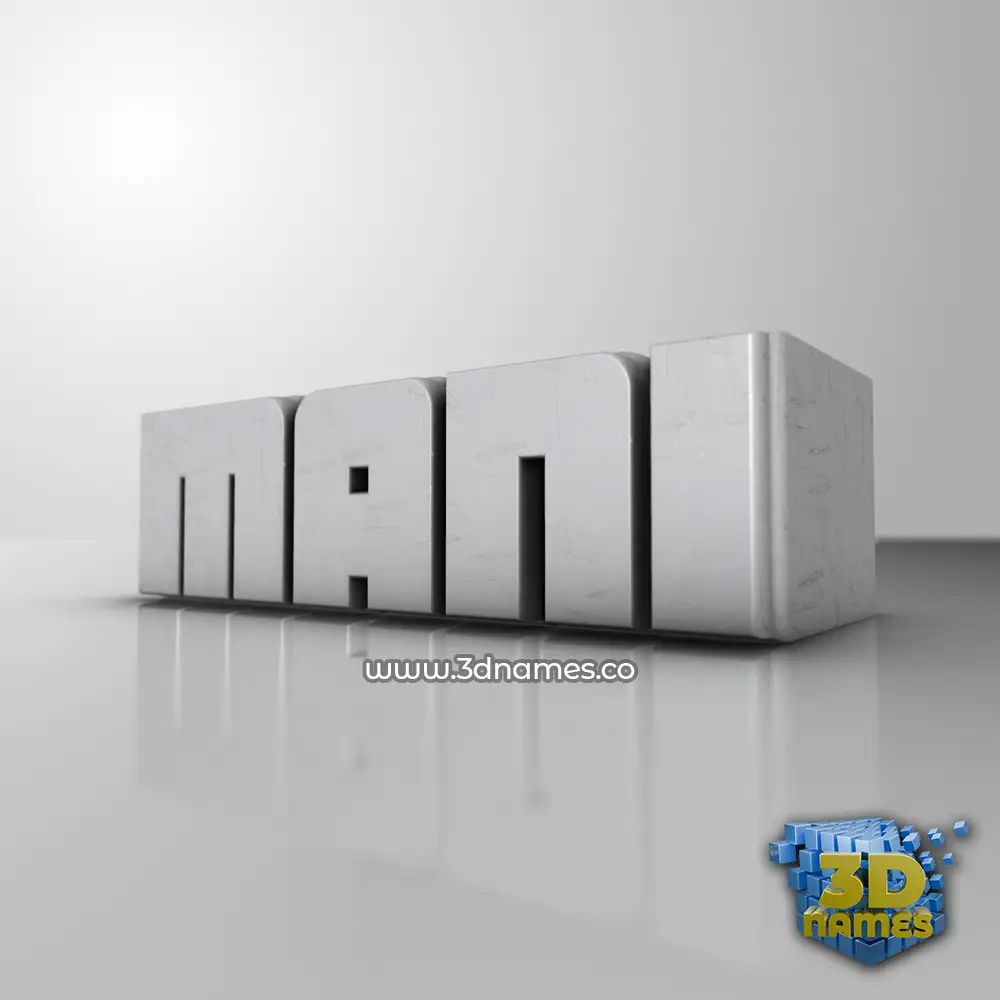 mani in White Metro style - 3D name wallpaper
