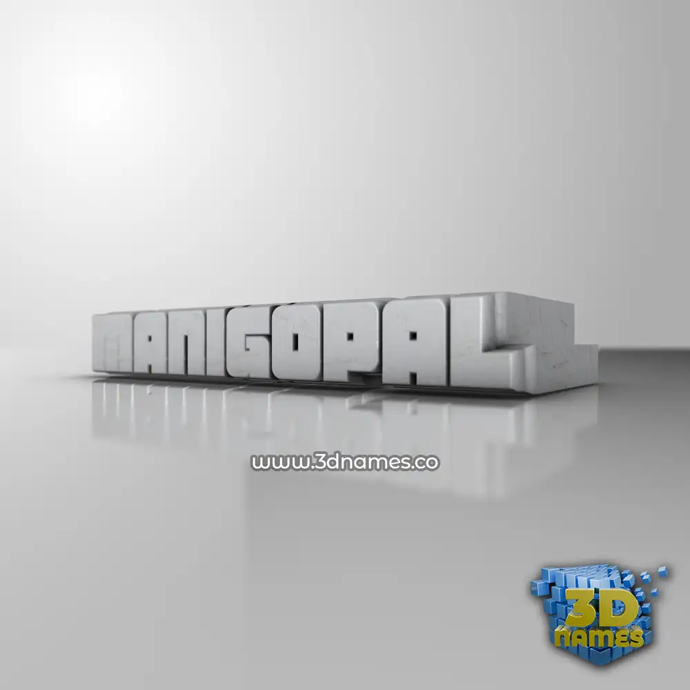 manigopal in White Metro style - 3D name wallpaper