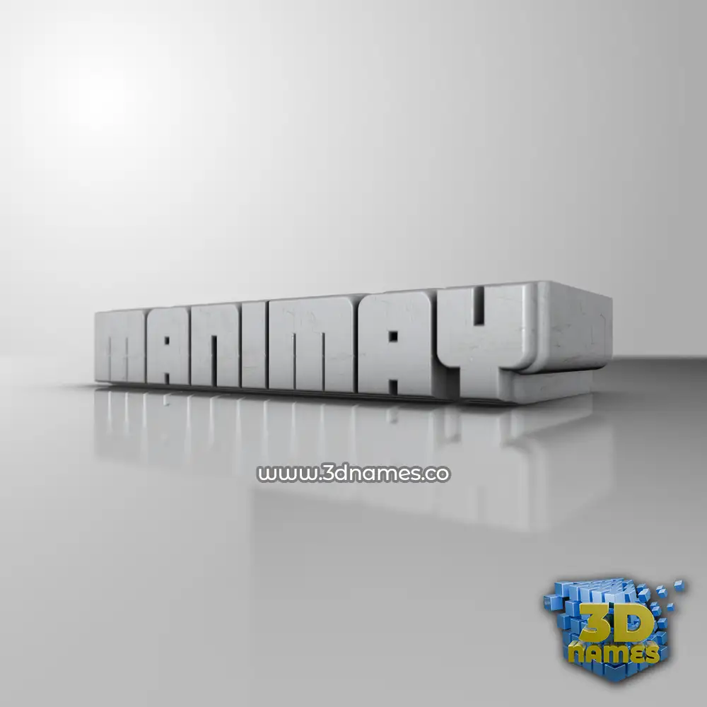 manimay in White Metro style - 3D name wallpaper