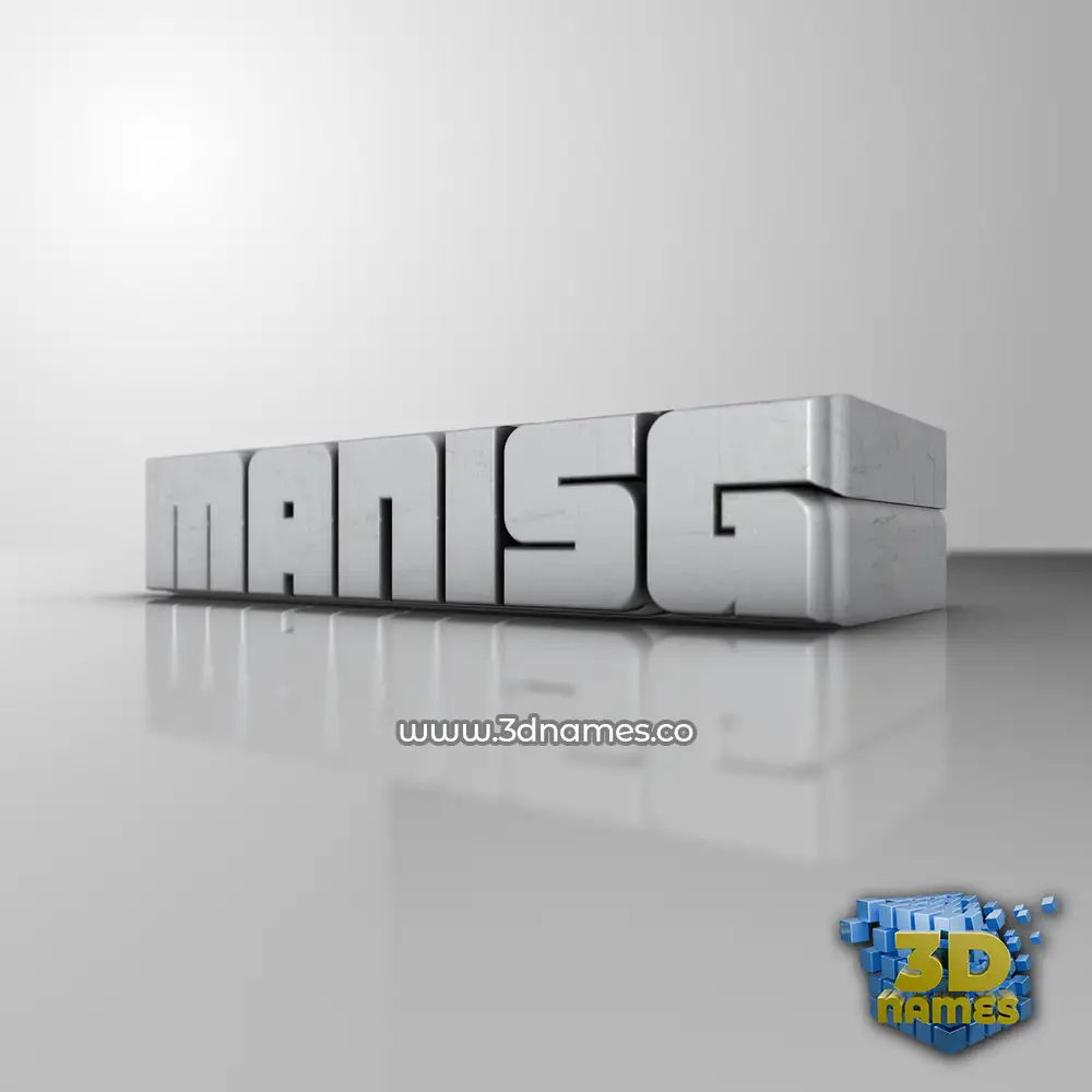 manisg in White Metro style - 3D name wallpaper