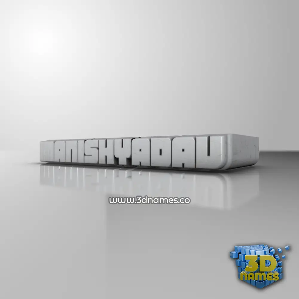manishyadav in White Metro style - 3D name wallpaper