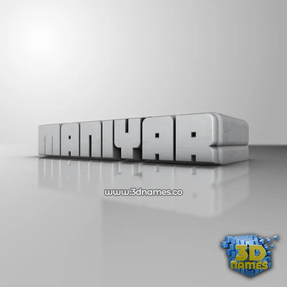 maniyar in White Metro style - 3D name wallpaper