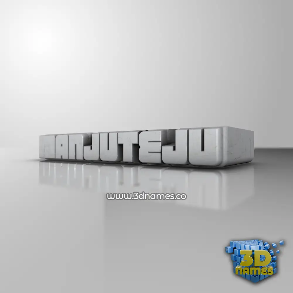 manjuteju in White Metro style - 3D name wallpaper