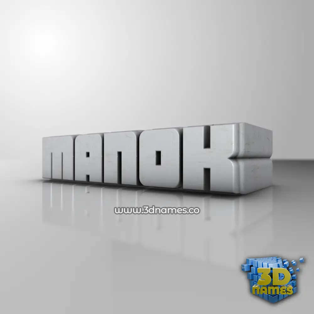 manok in White Metro style - 3D name wallpaper