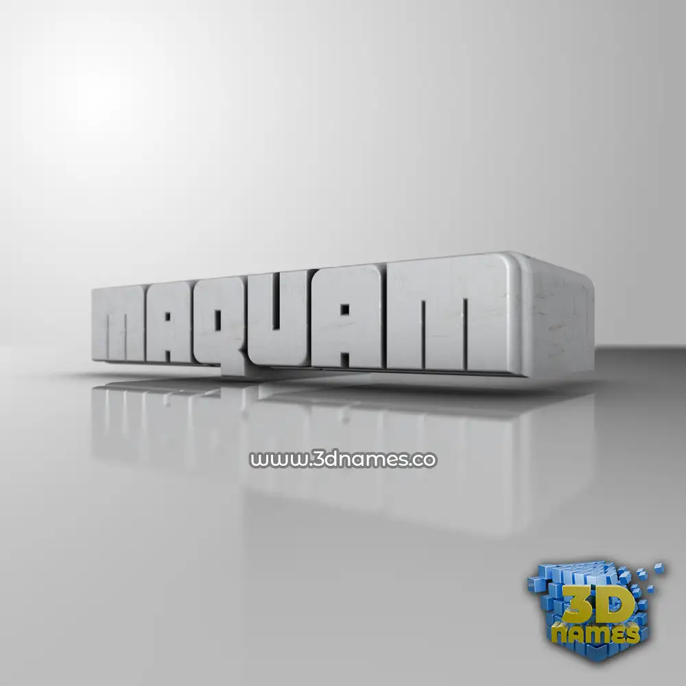maquam in White Metro style - 3D name wallpaper