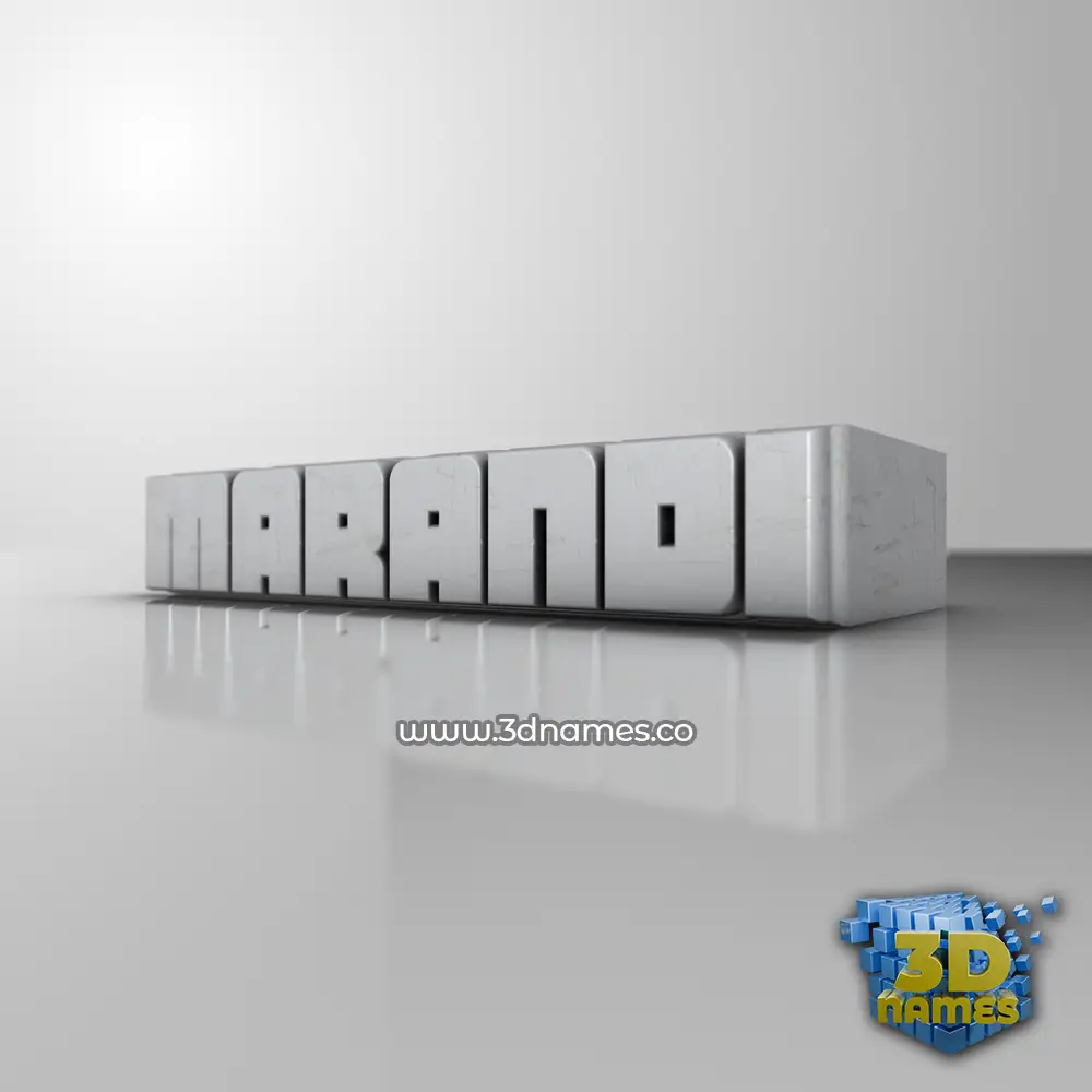 marandi in White Metro style - 3D name wallpaper
