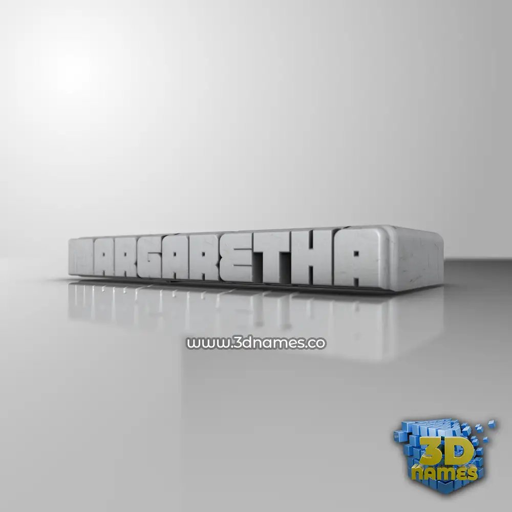 margaretha in White Metro style - 3D name wallpaper
