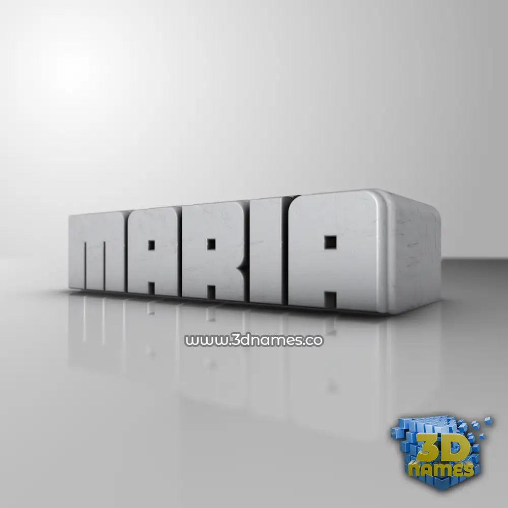 maria in White Metro style - 3D name wallpaper
