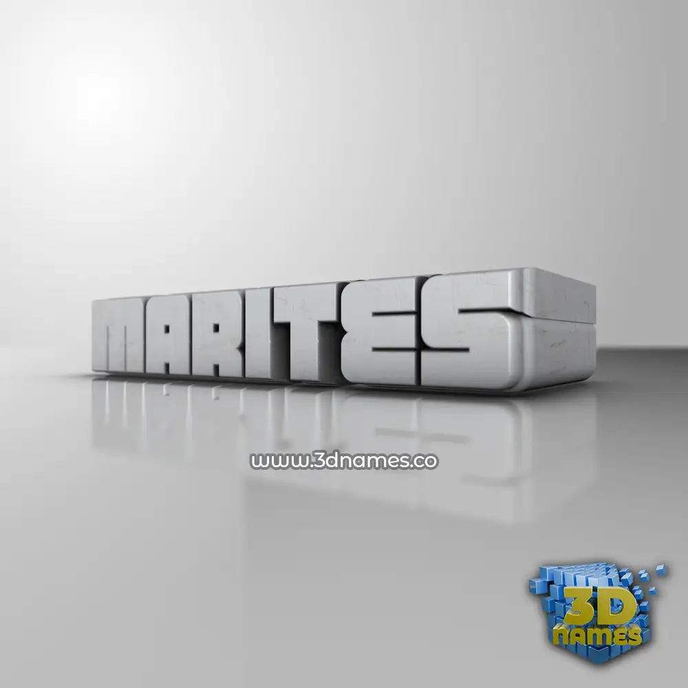 marites in White Metro style - 3D name wallpaper
