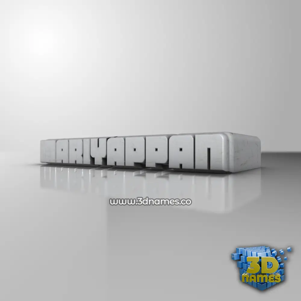 mariyappan in White Metro style - 3D name wallpaper