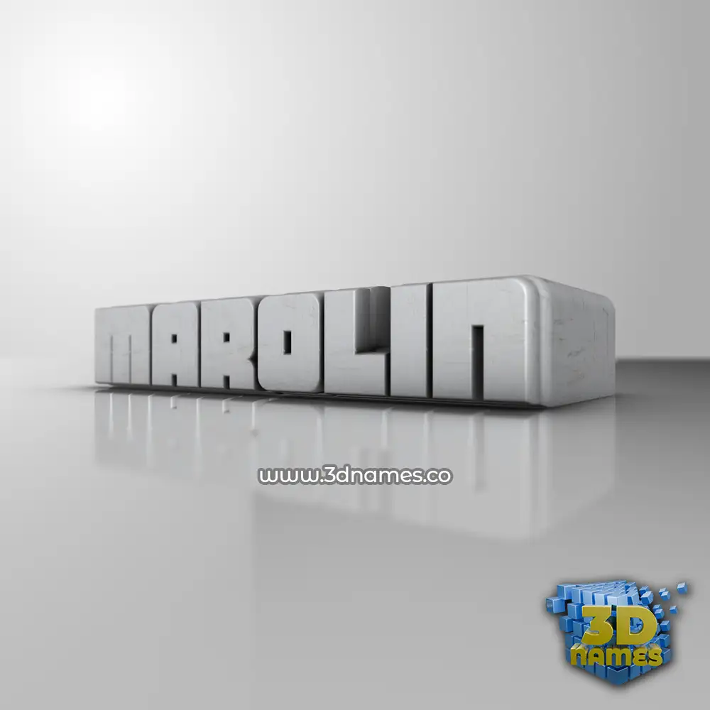 marolin in White Metro style - 3D name wallpaper