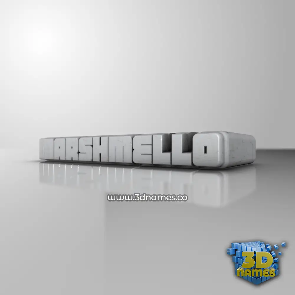 marshmello in White Metro style - 3D name wallpaper