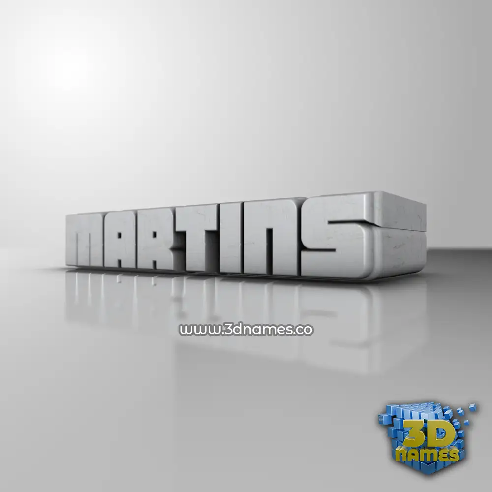 martins in White Metro style - 3D name wallpaper