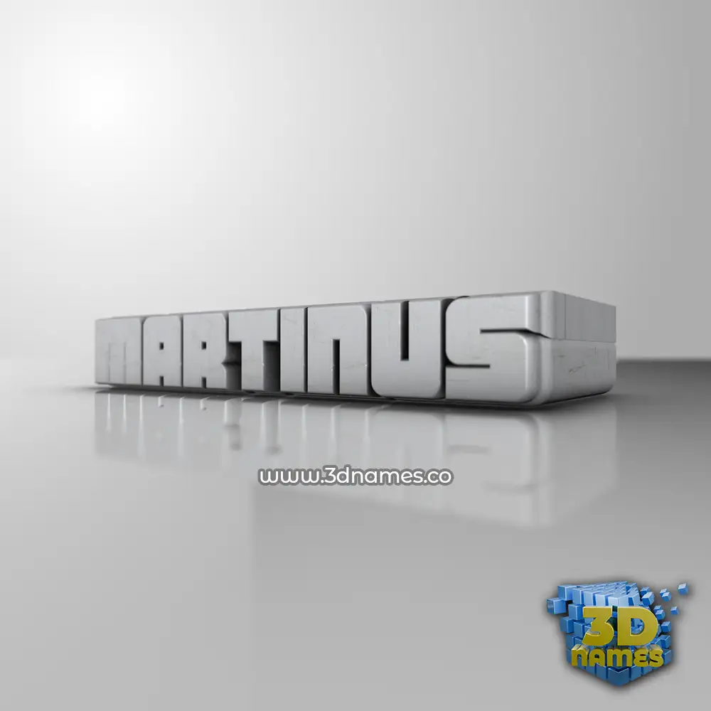 martinus in White Metro style - 3D name wallpaper
