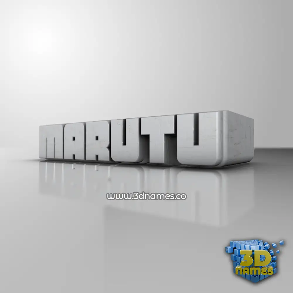 marutu in White Metro style - 3D name wallpaper