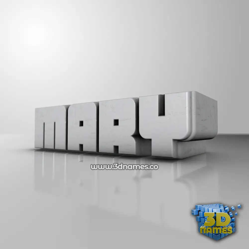 mary in White Metro style - 3D name wallpaper
