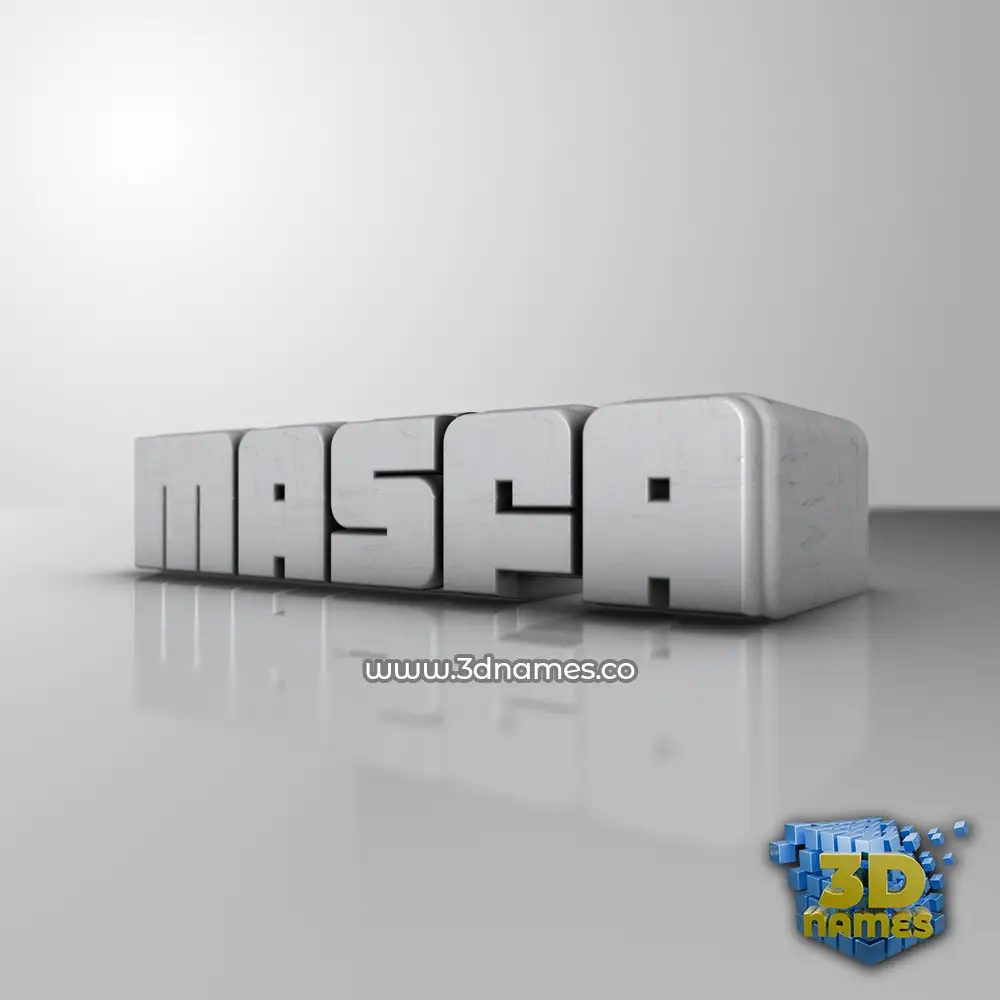 masfa in White Metro style - 3D name wallpaper