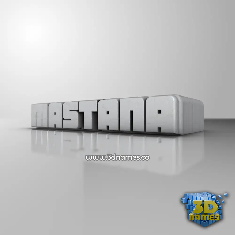 mastana in White Metro style - 3D name wallpaper