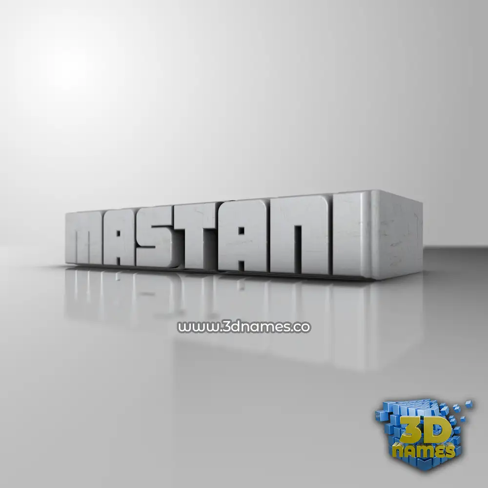 mastani in White Metro style - 3D name wallpaper
