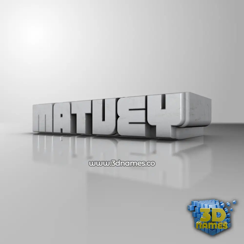 matvey in White Metro style - 3D name wallpaper