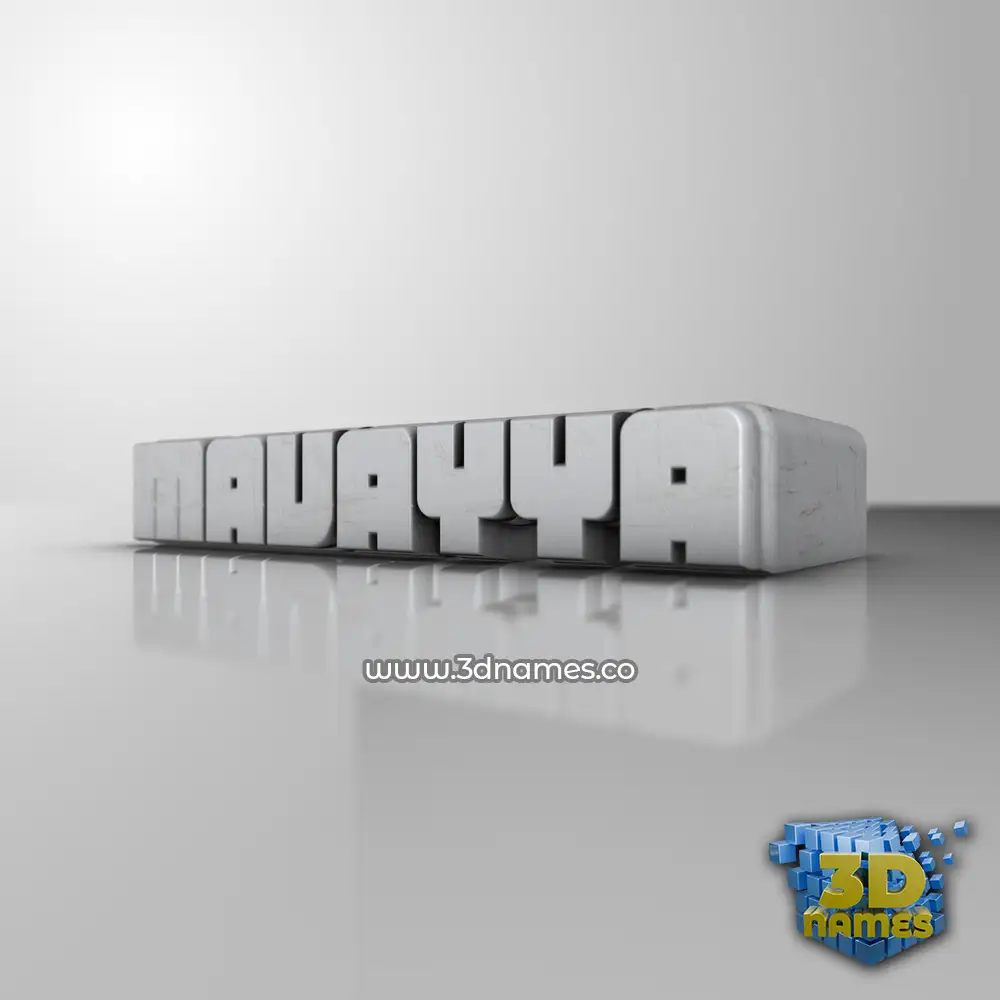 mavayya in White Metro style - 3D name wallpaper