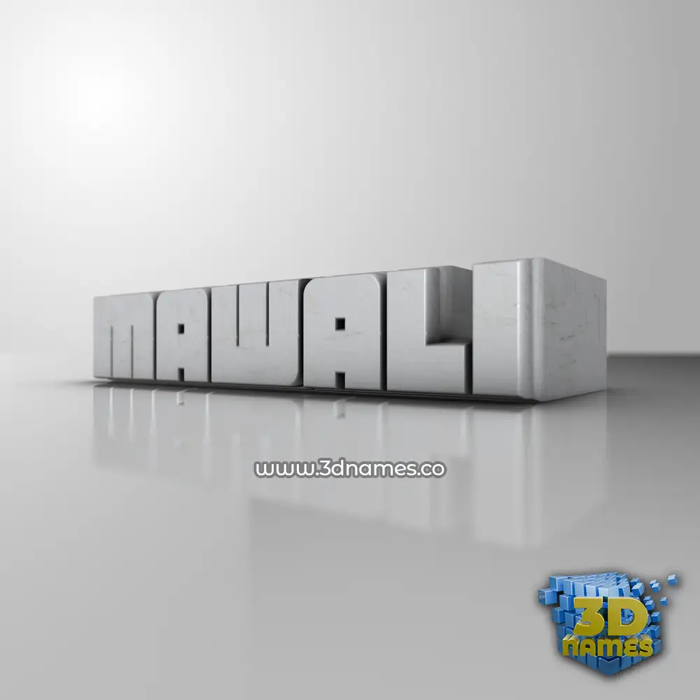 mawali in White Metro style - 3D name wallpaper
