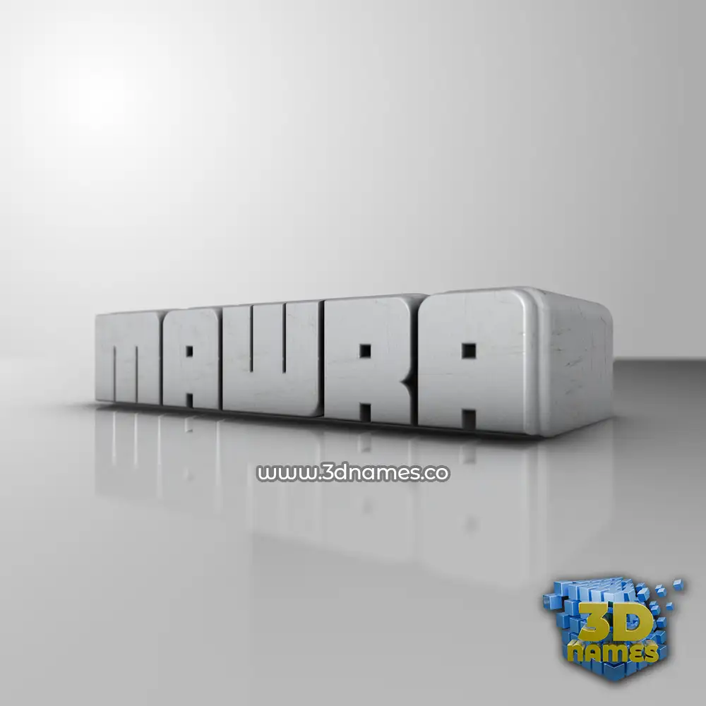 mawra in White Metro style - 3D name wallpaper