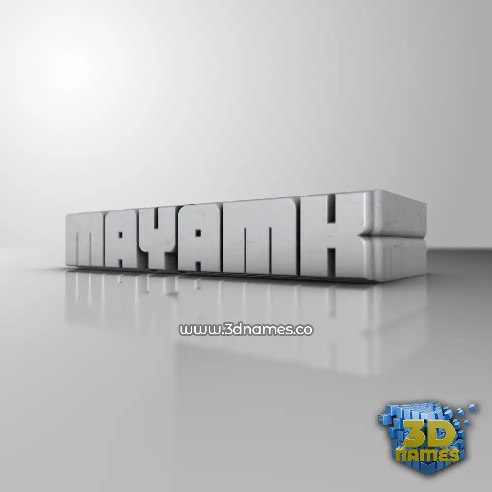 mayamk in White Metro style - 3D name wallpaper